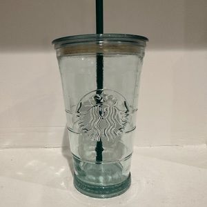 Starbucks rare glass grande cup with straw